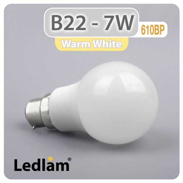 Ledlam B22 LED Bulb 7W 610BP Warm White 30961 1