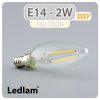 Ledlam E14 350CP 2W LED Filament Candle Bulb Day White 30426 1