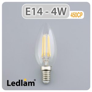 Ledlam E14 450CP 4W LED Filament Candle Bulb 02 1