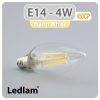 Ledlam E14 450CP 4W LED Filament Candle Bulb Warm White 30418 1