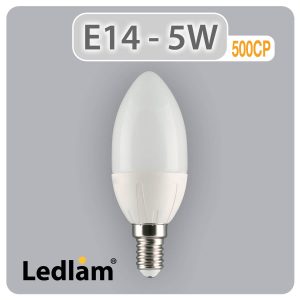 Ledlam E14 500CP 5W LED Candle Bulb 02 1