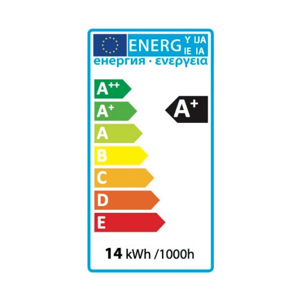 Ledlam E27 1200RP 14W LED R63 Reflector Bulb Energy Label 1