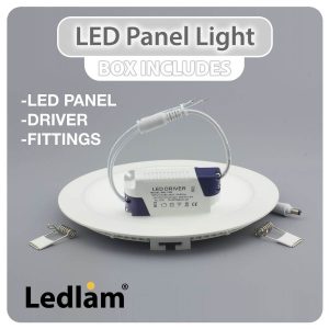 Ledlam LED Panel Light 12W Round 17RP 02