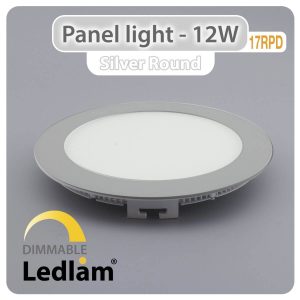 Ledlam LED Panel Light 12W Round 17RPD silver dimmable 01