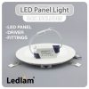 Ledlam LED Panel Light 24W Round 30RPD dimmable 02