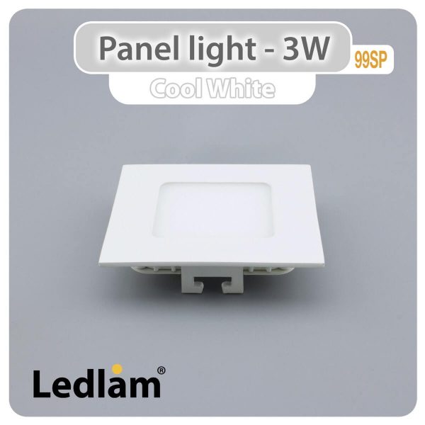 Ledlam LED Panel Light 3W Square 99SP Cool White 30721