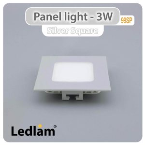 Ledlam LED Panel Light 3W Square 99SP silver 01