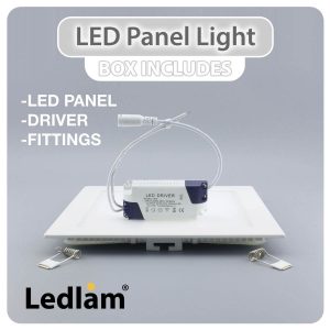 Ledlam LED Panel Light 3W Square 99SPD dimmable 02