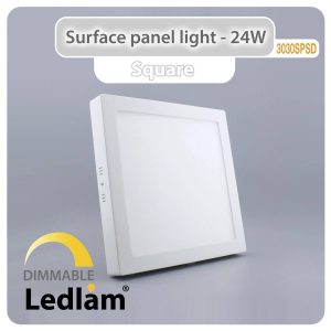 Ledlam LED Surface Panel Light 24W Square 3030SPSD dimmable 01