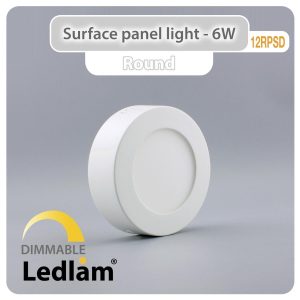 Ledlam LED Surface Panel Light 6W Round 12RPSD dimmable 01