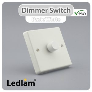 Varilight V Pro Dimmer Switch Push on off 1 Gang White 30130 01 1