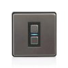 Lightwave Smart Dimmer 1 gang 2nd generation Model L21 01 Steel 33982 2